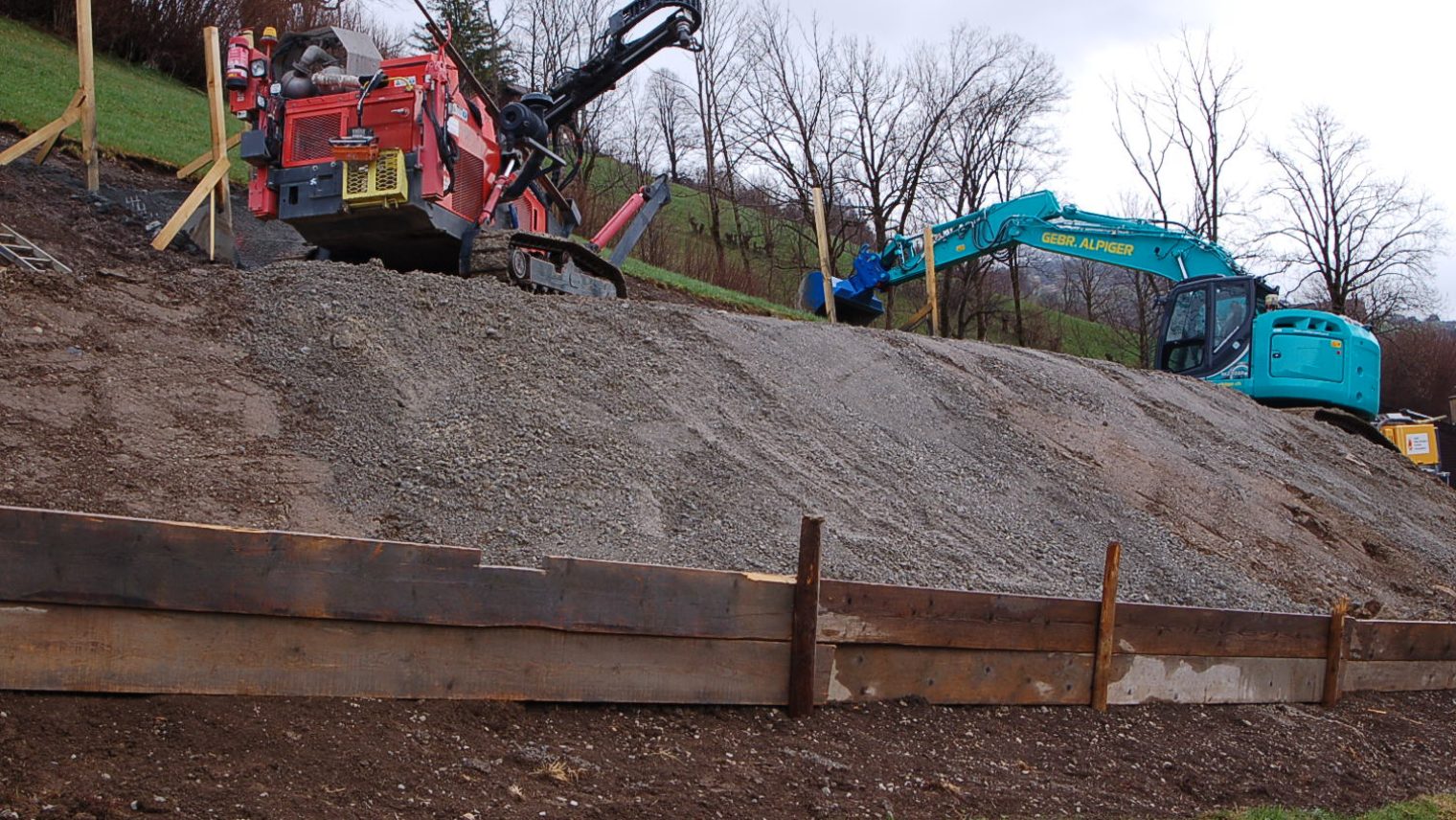 Start Baustelle Berg